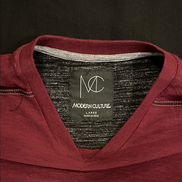 Modern Culture Men's Burgundy Short Sleeve Tee - Picture 2 of 4